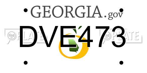 DVE473 Georgia License Plate