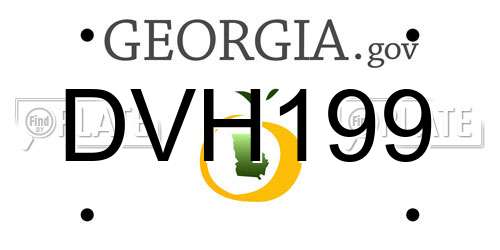 DVH199 Georgia License Plate