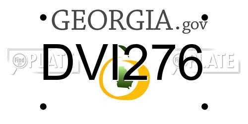 DVI276 Georgia License Plate