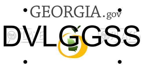DVLGGSS Georgia License Plate