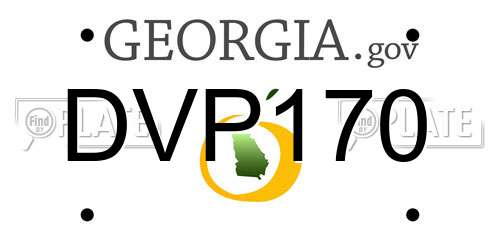 DVP170 Georgia License Plate
