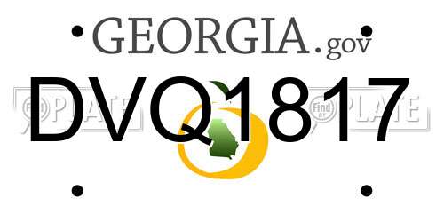 DVQ1817 Georgia License Plate