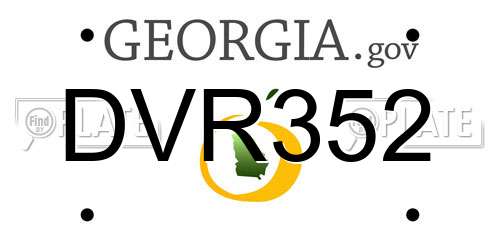 DVR352 Georgia License Plate