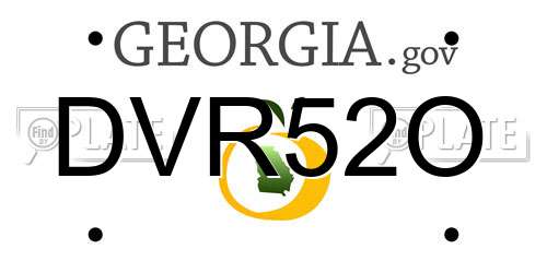 DVR52O Georgia License Plate
