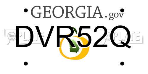 DVR52Q Georgia License Plate