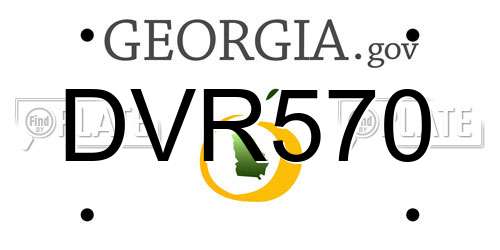 DVR570 Georgia License Plate