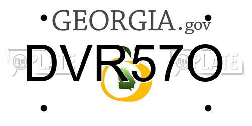 DVR57O Georgia License Plate