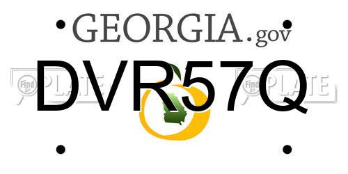 DVR57Q Georgia License Plate