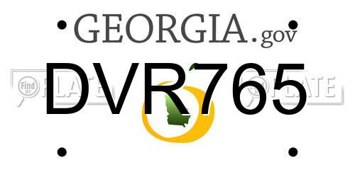 DVR765 Georgia License Plate