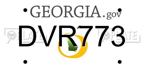 DVR773 Georgia License Plate