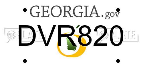 DVR820 Georgia License Plate