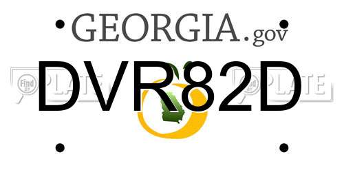 DVR82D Georgia License Plate