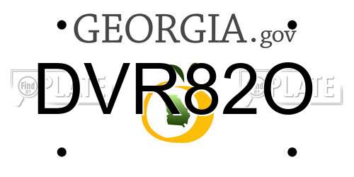 DVR82O Georgia License Plate