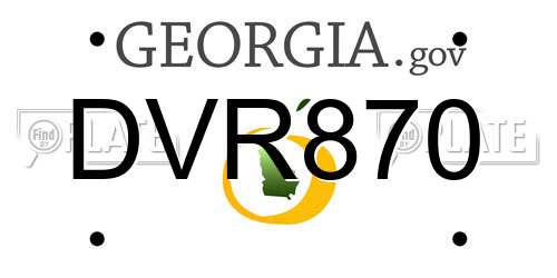 DVR870 Georgia License Plate