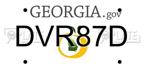 DVR87D Georgia License Plate