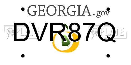 DVR87Q Georgia License Plate