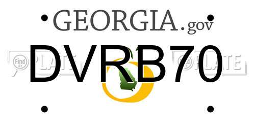 DVRB70 Georgia License Plate
