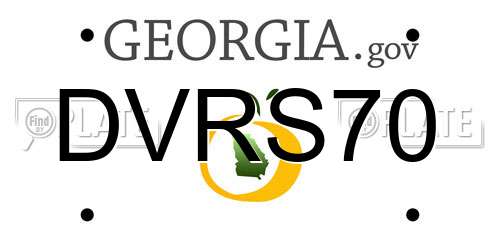 DVRS70 Georgia License Plate