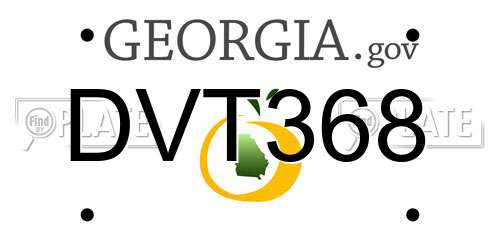 DVT368 Georgia License Plate