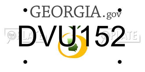 DVU152 Georgia License Plate
