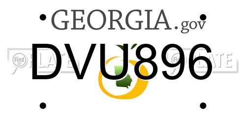 DVU896 Georgia License Plate