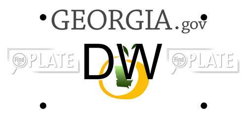 DW Georgia License Plate