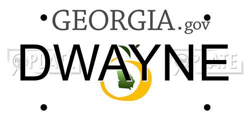 DWAYNE Georgia License Plate