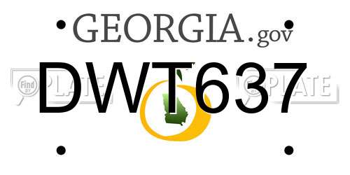DWT637 Georgia License Plate