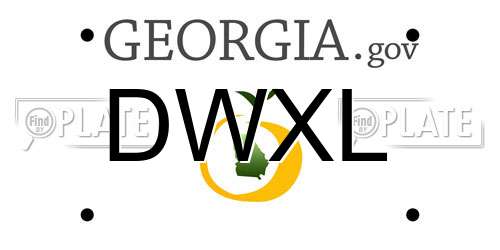 DWXL Georgia License Plate