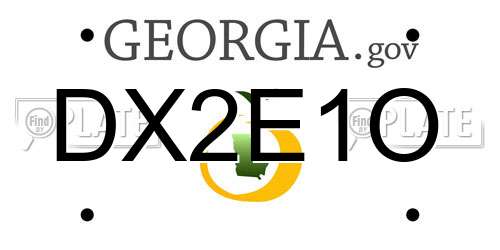 DX2E1O Georgia License Plate