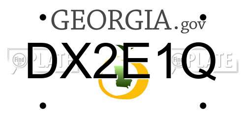 DX2E1Q Georgia License Plate