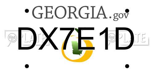 DX7E1D Georgia License Plate