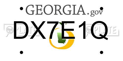 DX7E1Q Georgia License Plate