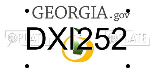DXI252 Georgia License Plate