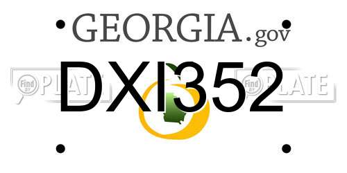 DXI352 Georgia License Plate