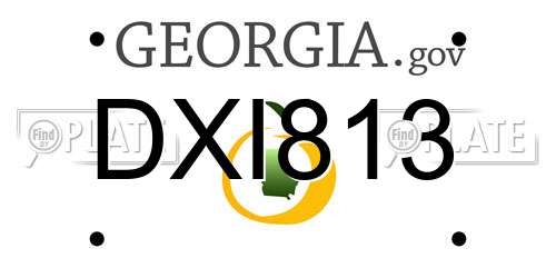 DXI813 Georgia License Plate