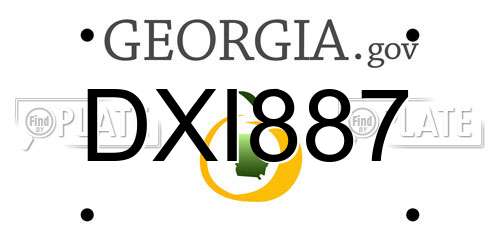 DXI887 Georgia License Plate