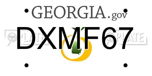 DXMF67 Georgia License Plate