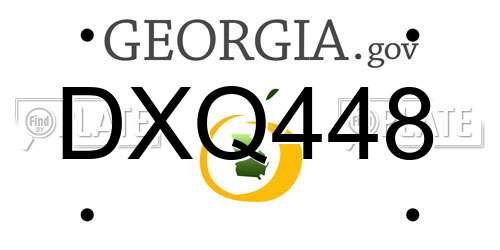 DXQ448 Georgia License Plate
