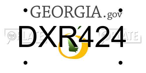 DXR424 Georgia License Plate