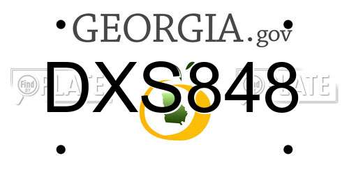 DXS848 Georgia License Plate