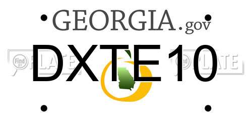 DXTE10 Georgia License Plate