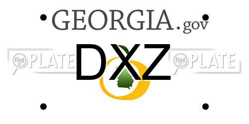 DXZ Georgia License Plate