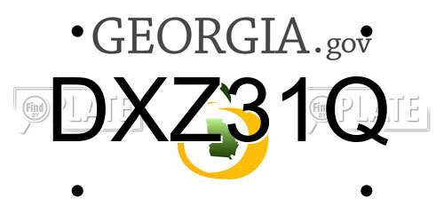 DXZ31Q Georgia License Plate
