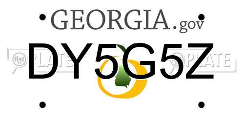 DY5G5Z Georgia License Plate