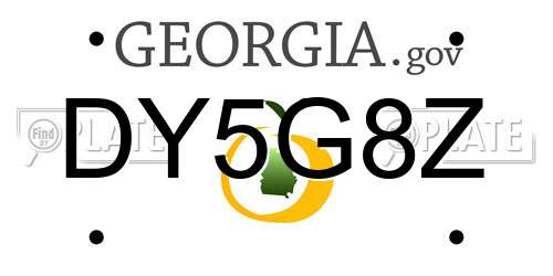 DY5G8Z Georgia License Plate