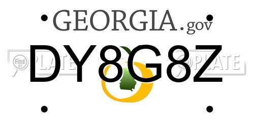 DY8G8Z Georgia License Plate