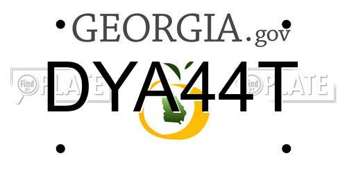 DYA44T Georgia License Plate