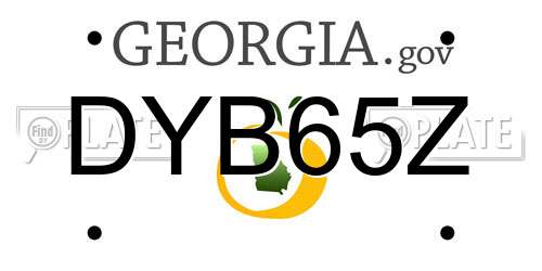 DYB65Z Georgia License Plate