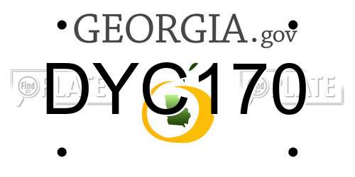 DYC170 Georgia License Plate